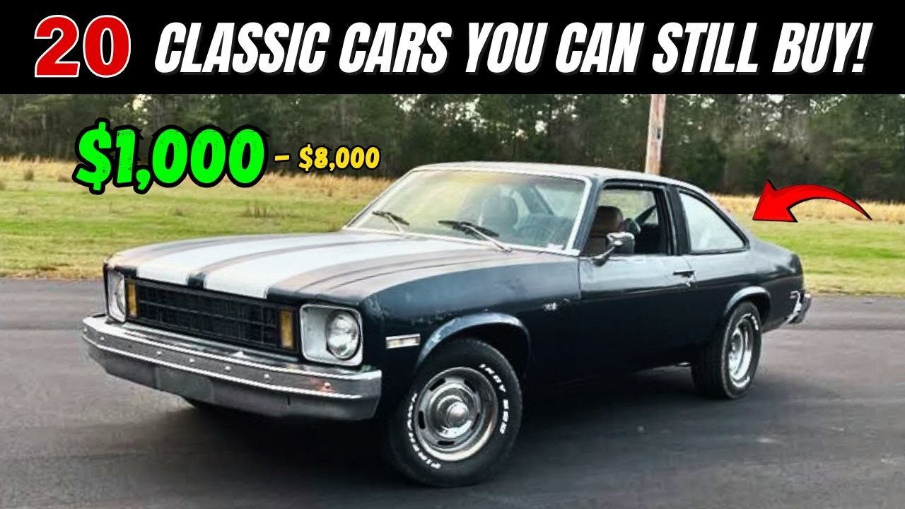20 классических автомобилей стоимостью от 1000 до 8000 долларов!