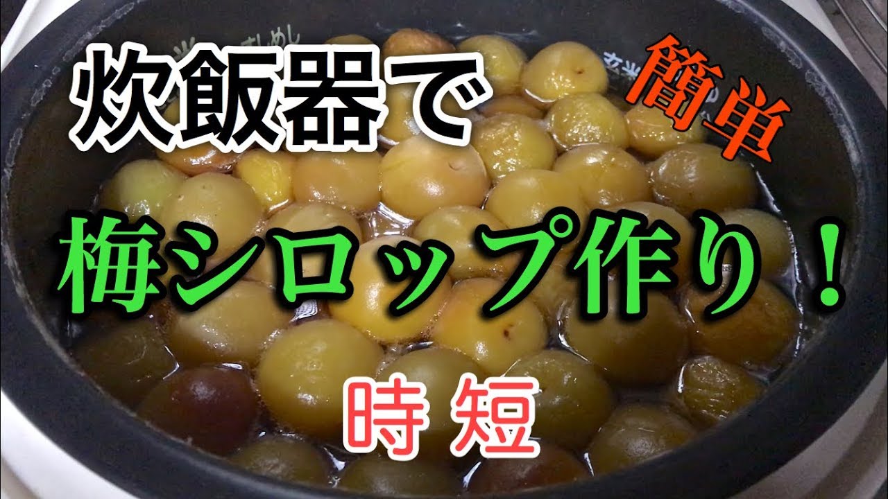 炊飯器で簡単時短美味しい梅シロップの作り方 すぎおふぁーむ Youtube