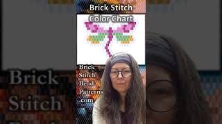 Free Sweet Little Dragonfly Earring Brick Stitch Seed Bead Pattern #beads #beadwork
