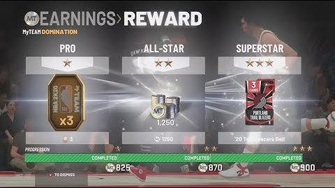 2K20 Not Getting 3 Stars in MyTeam Domination Glitch
