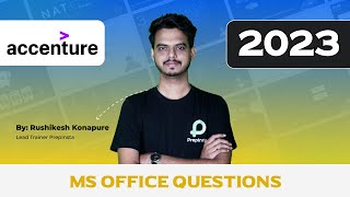 Accenture MS Office Questions 2023 | Common Application & MS Office (Latest)