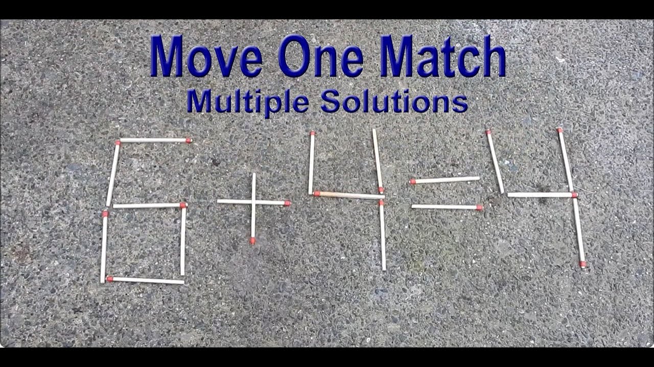 Move One Match Puzzle Solution 644