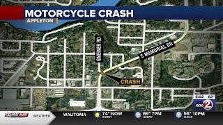 Appleton Police Department investigating motorcycle crash that injured one