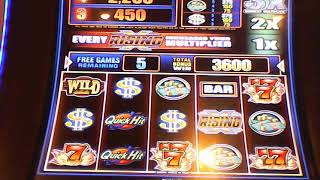 RISING X QUICK HIT MACHINE! SEE HOW FAST $20 TURNS INTO $100 AT PIONEER CASINO, LAUGHLIN, OH YEAH!