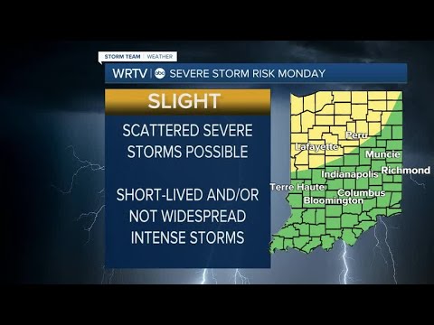 Severe storm risk Monday - YouTube