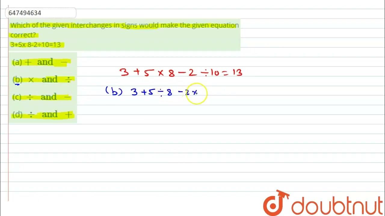 Which Of The Given Interchanges In Signs Would Make The Given Equation 3x-5-7-x-solve-simple-linear-equations-with-8-examples-to-understand