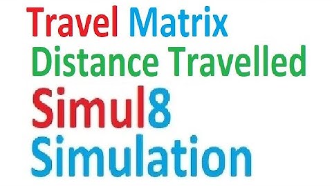 Travel Matrix Simul8 Simulation Distance Travelled Material Handling Travel Matrix S8