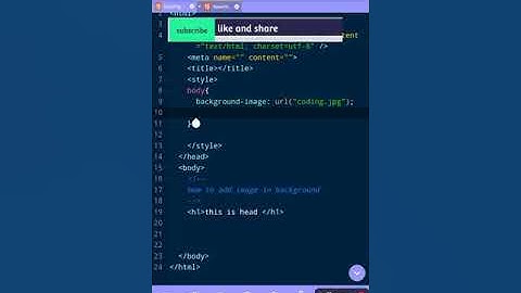 how to add image in background || coding || html and css