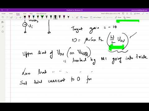Thumbnail for Lecture 17: Biasing a common source amplifier for maximum input swing