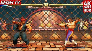 Akuma vs Vega (Hardest AI) - Street Fighter V | 4K 60FPS HDR