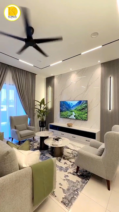 🔥LIVING ROOM🔥 INTERIOR DESIGNS 3 BHK FLAT LUXURY HOME DECOR PREMIUM DESIGNER IN MUMBAI MULUND THANE