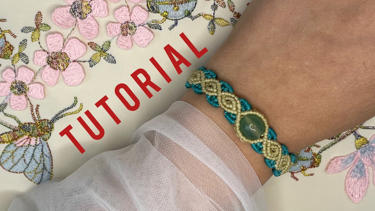 diy macrame bracelet with beads/Pulsera de macramé con cuentas/ Браслет макраме с бусинами/tuto