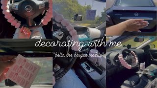 car decorating 🤍🎀 pink girly