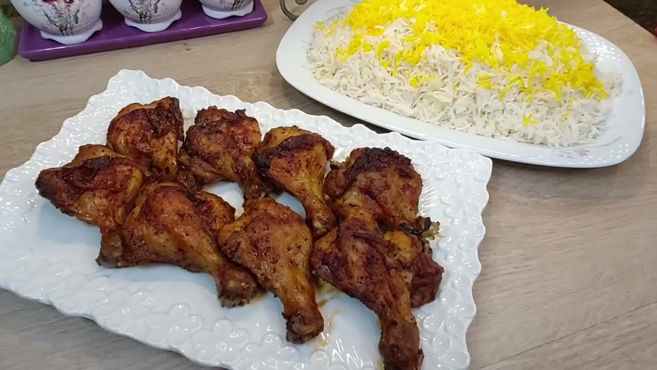 خوشمزه ترین و آسانترین ران مرغ در فر، لذیذ و دلچسب با آشپزخانه فریبا Oven Roasted Chicken
