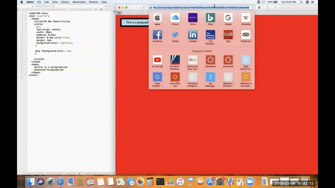 CSS Box Model Example - YouTube