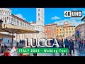 Lucca walking tour 4k  tuscany italy 2024