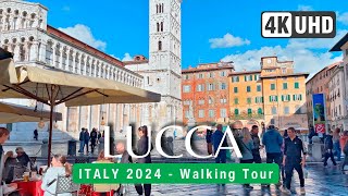 LUCCA Walking Tour 4k  Tuscany ITALY 2024