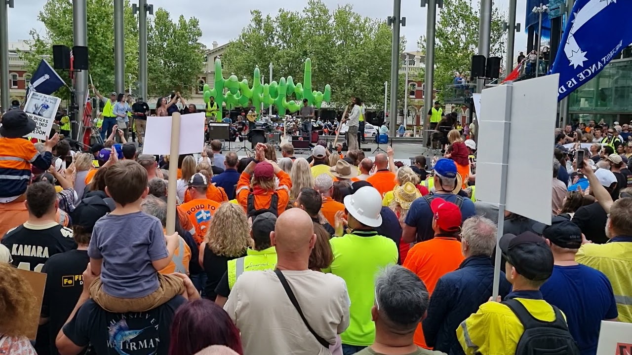 Perth freedom rally Oct 2021 - Over 15k attend