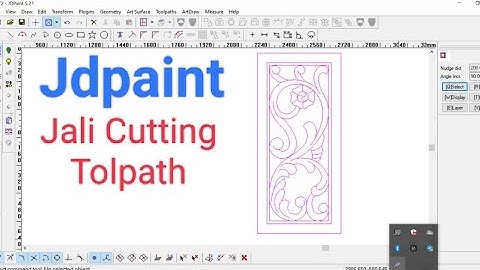 Jdpaint 2d design jali cutting।  Jdpaint 2d toolpath। jdpaint 2d tutorial