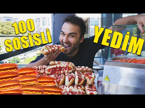 100 TANE SOSİSLİ YEDİM! 🌭🌭🌭