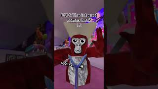 POV: The internet comes back on #gorillatag #gtag #vr #short #funny #meme