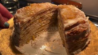 Munching Meg - Pina Colada Crepe Cake