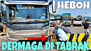 HEBOH❗SAN BUS CRASHES INTO MERAK PORT PIER#SILIWANGIANTARNUSA
