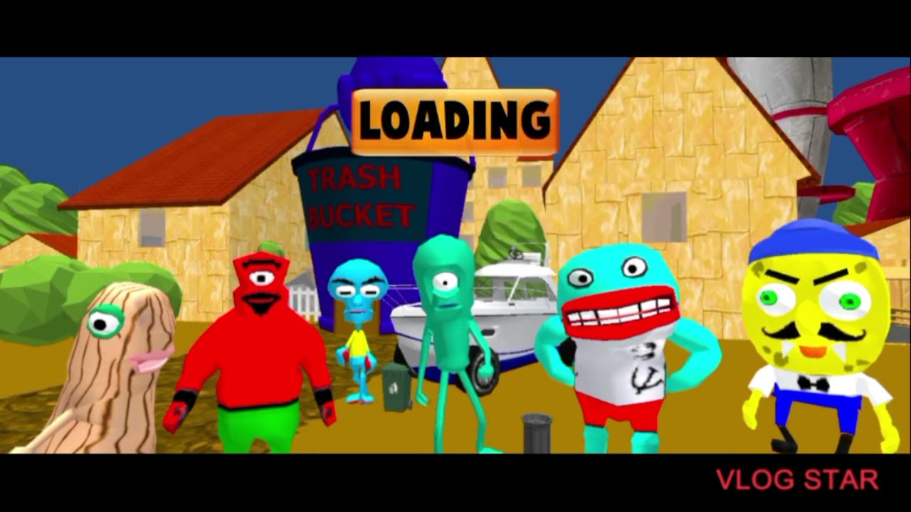 Plankton gang sponge's neighbor escape Level 1-5 gameplay 