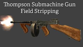 Thompson submachine gun, “Chicago Typewriter”, M1921A, .45 ACP, Field Stripping