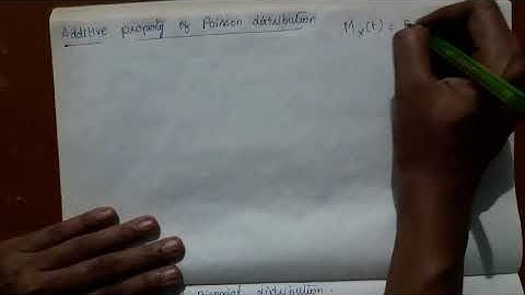 Additive property of Poisson  distribution