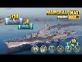 Destroyer marceau  jeu bourr daction sur la carte trident  world of warships