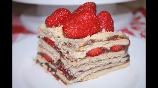 Торт Без Выпечки Нежный и Вкусный. Торт из Печенья с Кремом Торт Без Выпечки Нежный и Вкусный. Торт из Печенья с Кремом