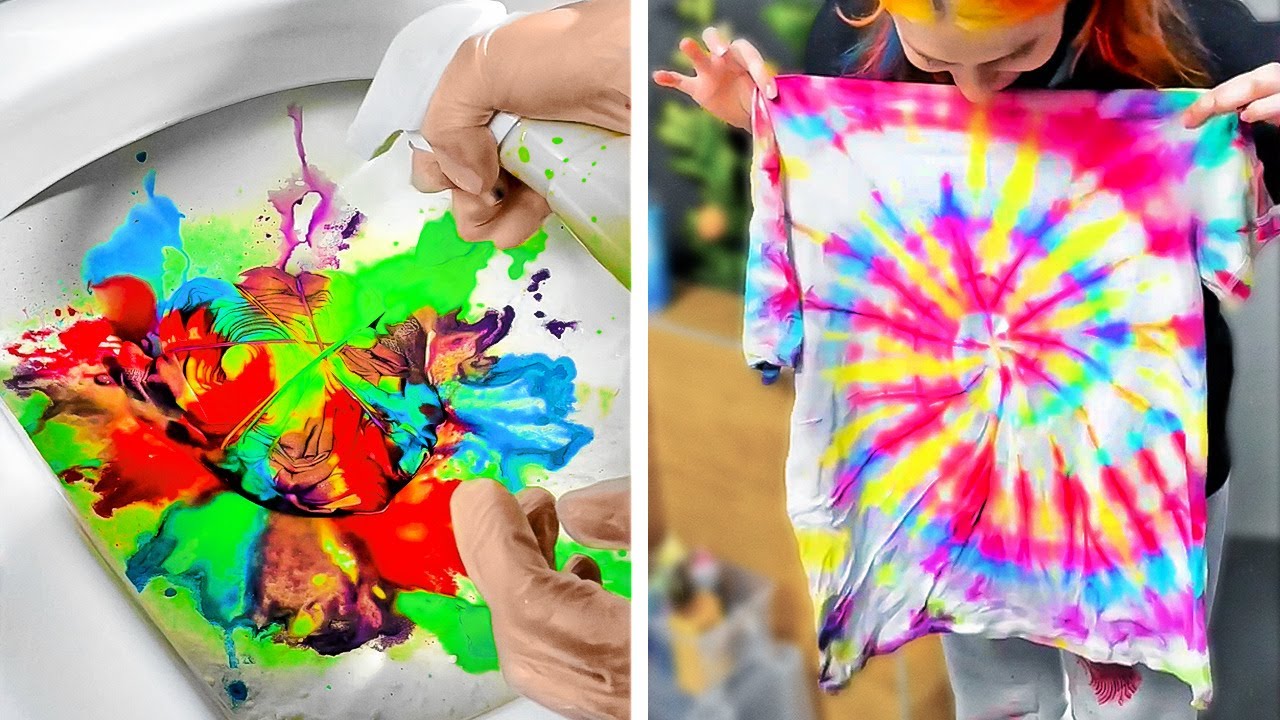 How To Tie-Dye T-Shirts || Easy DIY Clothes Decoration