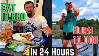 EAT \& BURN 10,000 CALORIES in 24 Hours - Can I do It?