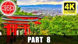 [4K 360°] Fushimi Inari Taisha Shrine (PART 08): Almost On The Top - 10,000 Torii || JAPAN 360