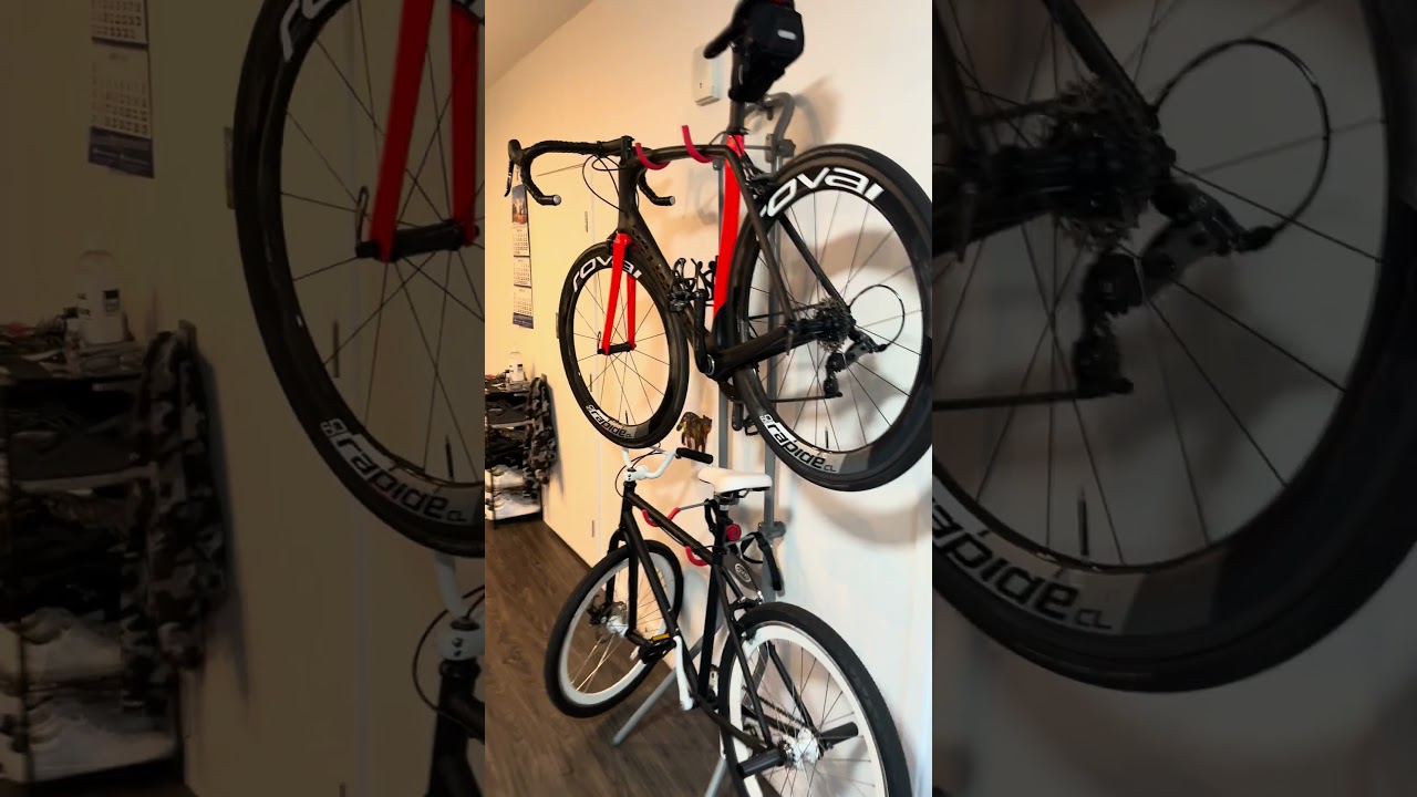 CXWXC 2/4-Bike Storage Rack With Basket – Freestanding Garage Rack For Road, Mountain & Hybrid Bikes, Adjustable Arms, No Drilling Required