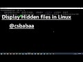 Display hidden files in linux #shortsviral #shortvideo #shorts #linux #linuxtutorials