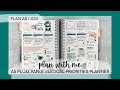 PLAN WITH ME | FUNctional planning in my A5 plum paper vertical priorities planner | week of mar. 28