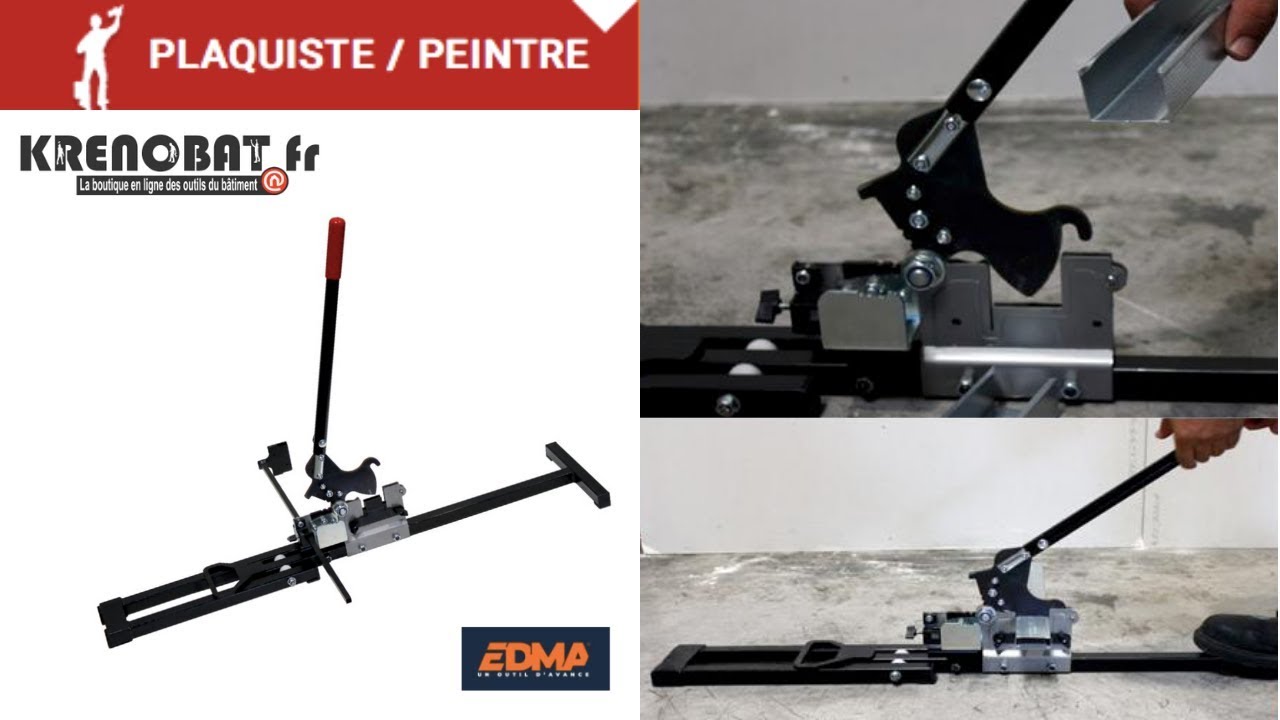 1615 Guillotine profilés métalliques rails 48 mm : STUD CUTTER EDMA 