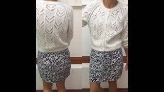 Белая ажурная ( французская)кофточка. Pointelle cardigan.