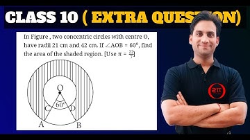 In figure, two concentric circles with centre O, have radii21 cm and 42 cm. If ∠AOB=60°, find the