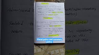 fiscal policy and monetary policy