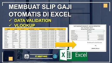Latihan Membuat Slip Gaji Otomatis di Excel | Data Validation | VLOOKUP