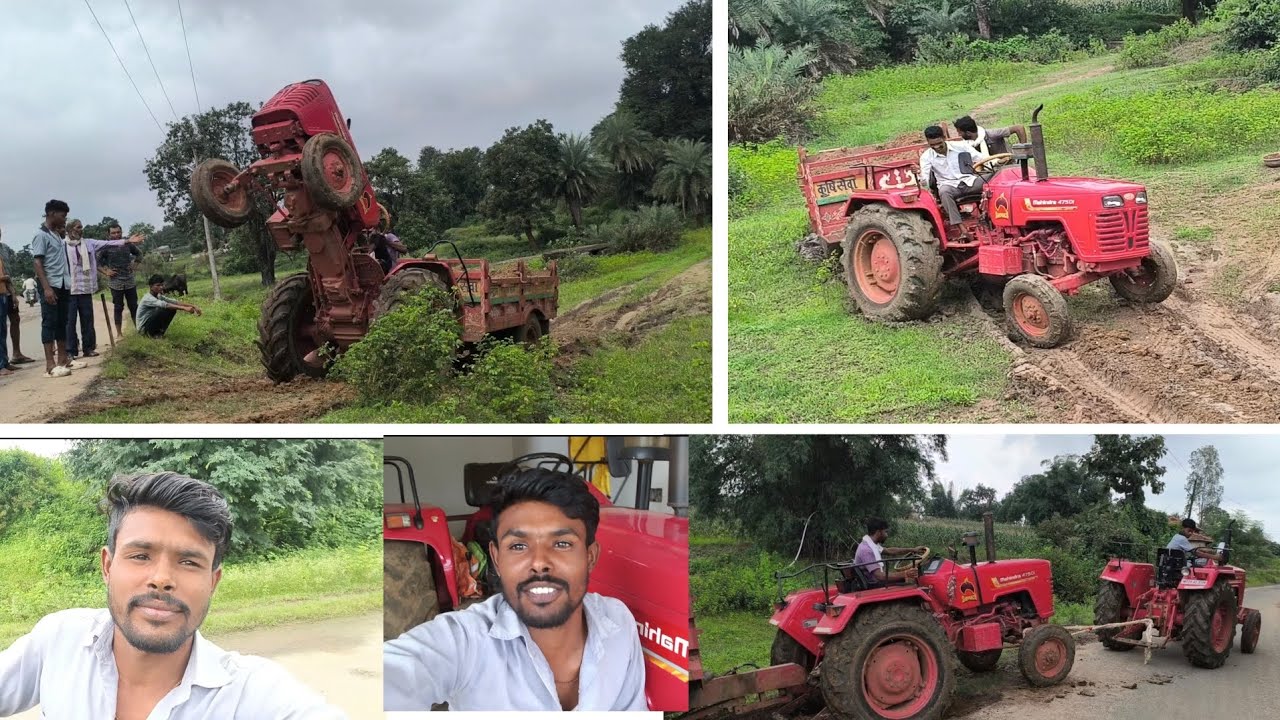 Traktor Palatne Se Bcha 😱~ Traktor Fas Gya ~ Mahindra 475 + 475 ।। Traktor Tochan  #traktor #youtube