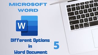Different Options in MS Word,Microsoft WORD Basics Part 5