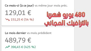 اربح أكثر من 480€ في الشهر من أدسنس بالترافيك المجاني فقط