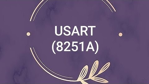 USART (8251A) in Microprocessor