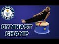 Most double leg circle rotations on a mushroom trainer in one minute - Guinness World Records