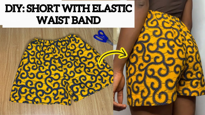 How to cut and sew a short/ elastic waist band short/ beginners friendly 