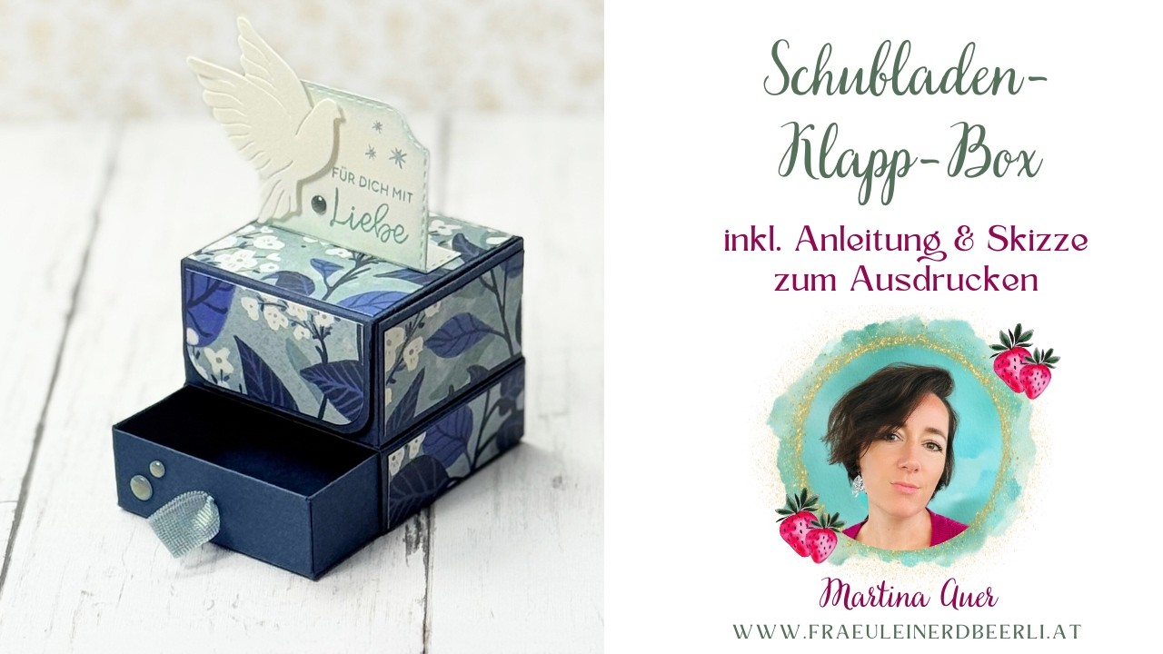 Schubladen-Klapp-Box  mit Fräulein Erdbeerli 🍓 Produkten von #StampinUp 🍓
